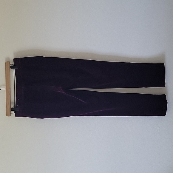 Chico's Zenergy Plum Velour Slim Pull-on Pants Size Small - Picture 3 of 7